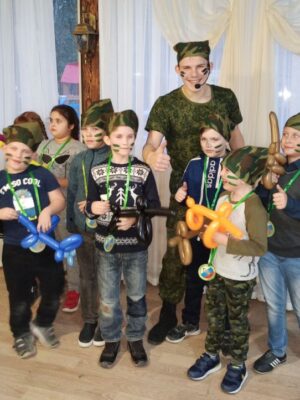 Военная вечеринка для детей с аниматорами в Ялте